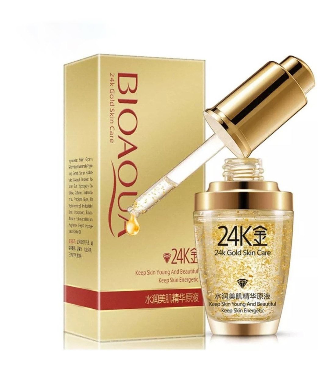 سرم طلا 24K عیار بیوآکوا برای لک و جای جوش صورت BIOAQUA